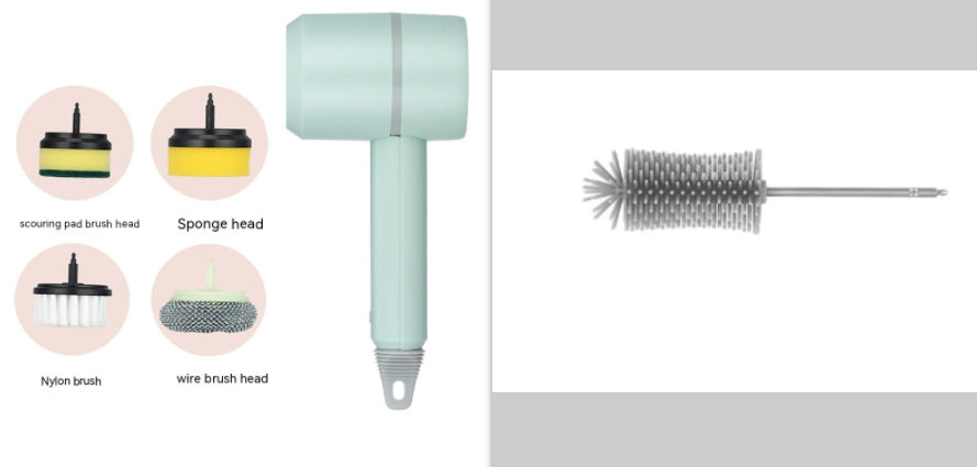 Electric Spin Scrubber Brush — USB Rechargeable Power Cleaning Brush with Interchangeable Heads