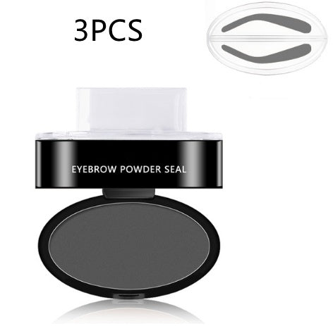 Eyebrow Stamp Powder Kit – Waterproof, 3 Shapes & Shades, Multi-Pack