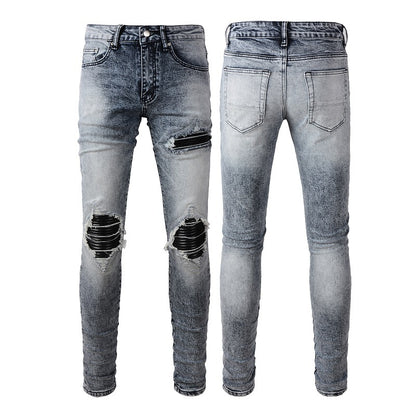 Men's American Retro Jeans – Slim Pencil Denim, Waist Sizes 28–40