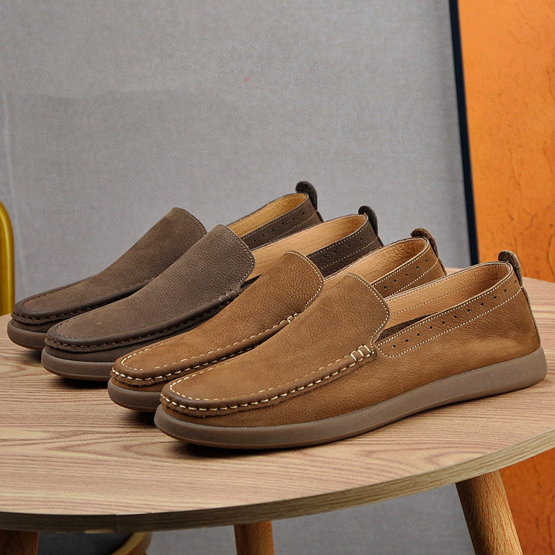 Men's Genuine Leather Slip-On Casual Shoes | EU 38-44
