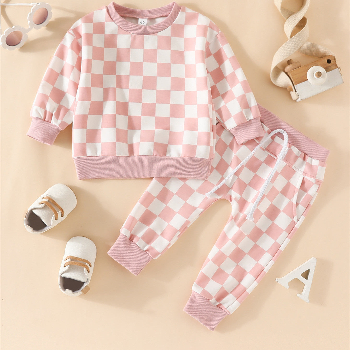 Children's Plaid Cotton Loungewear Set | Unisex Kids Pyjamas