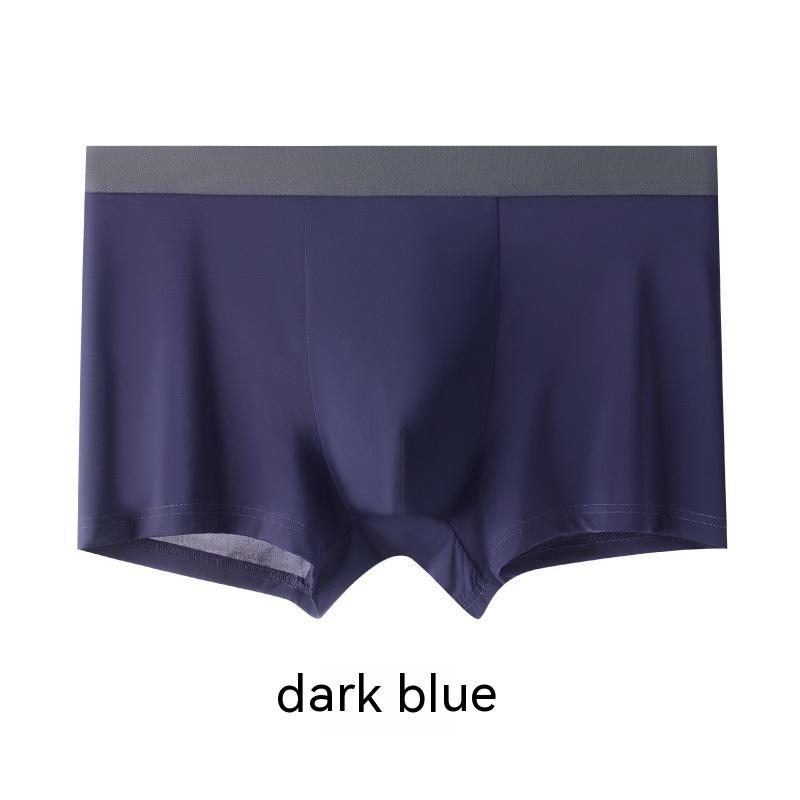 Men's Ice Silk Boxer Briefs – Breathable Mid-Waist Underwear