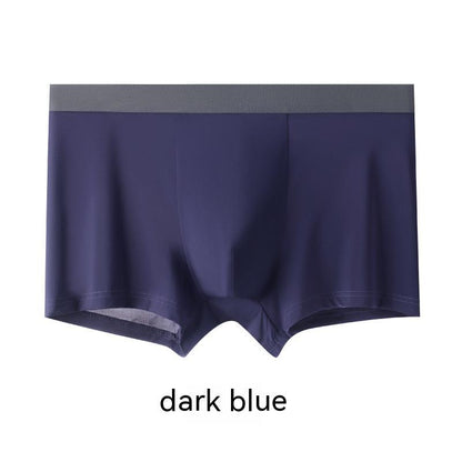 Men's Ice Silk Boxer Briefs – Breathable Mid-Waist Underwear