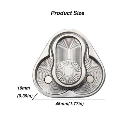 Stainless Steel Rotary Push Card Fidget Toy | Premium Silver EDC