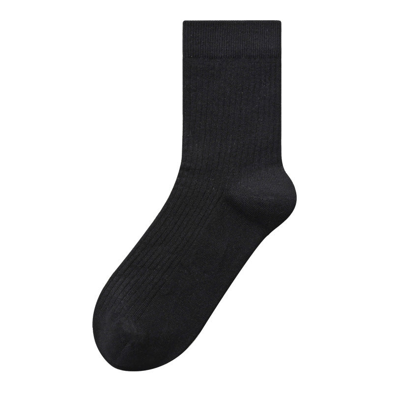 Men's 100% Cotton Mid-Calf Socks – Non-Slip Antibacterial Odour-Resistant 27 Colours