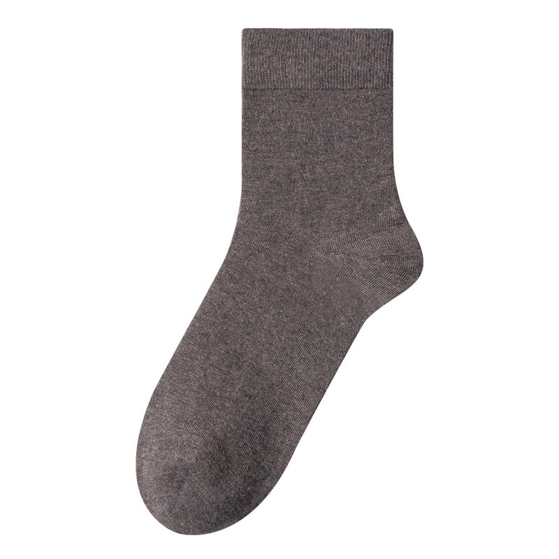 Men's 100% Cotton Mid-Calf Socks – Non-Slip Antibacterial Odour-Resistant 27 Colours