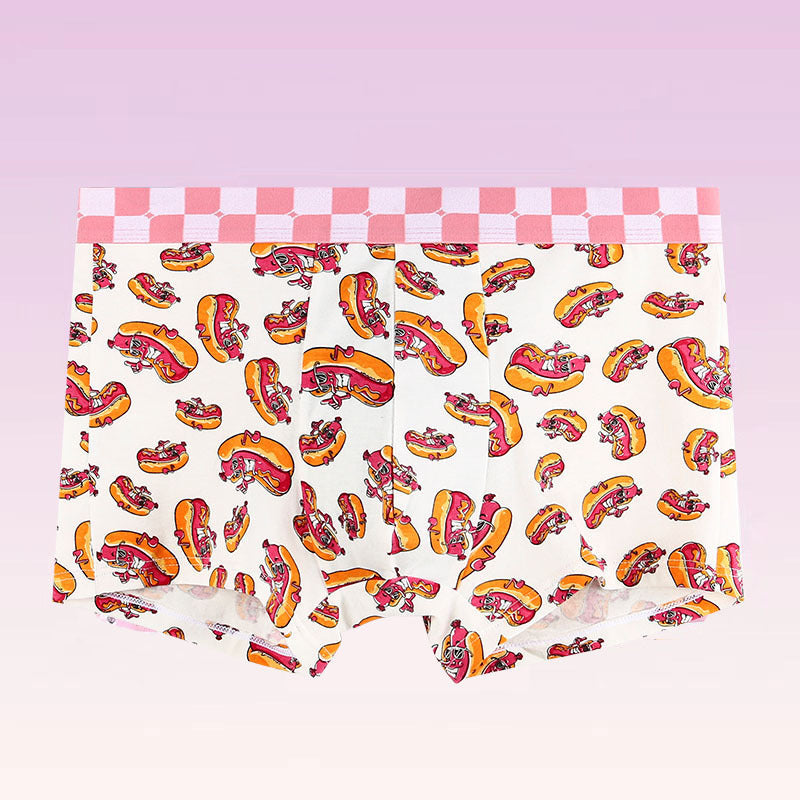 Men's Ice Silk Novelty Boxer Briefs – Cool Mid-Waist 6 Fun Designs