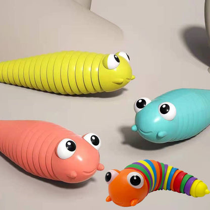 Iridescent Rainbow Slug Fidget Decompression Toy | Sensory Gift