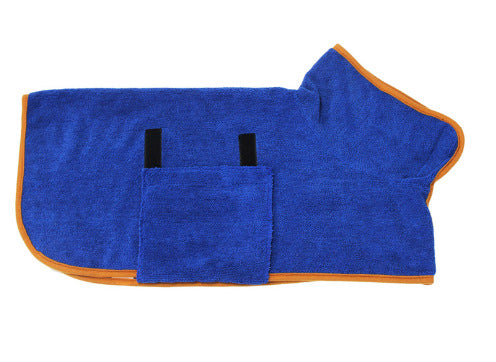 Microfibre Dog Bathrobe | Super Absorbent Quick-Dry Coat with Hook & Loop