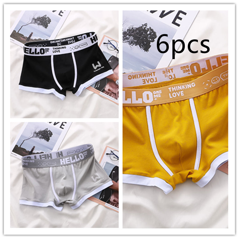 Men's Cotton Boxer Briefs Multi-Pack – Breathable Low-Waist Underwear