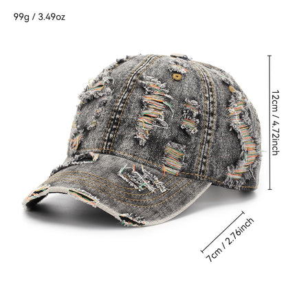 Women's Striped Cotton Sun Hat | Casual Dome Cap with Letter Detail – 7 Styles