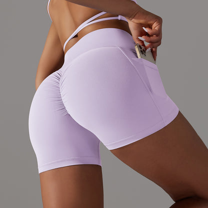 Women's Yoga Shorts with Phone Pocket | Moisture-Wicking | 4 Colours