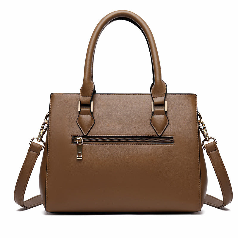 Women's Large-Capacity PU Crossbody Bag | Multi-Pocket | Black & Khaki