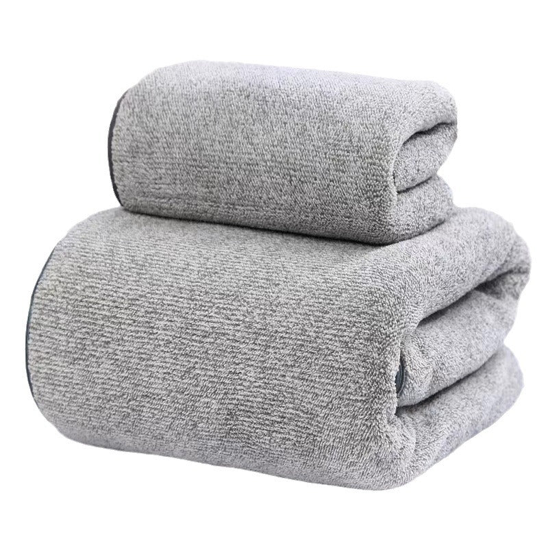 Bamboo Charcoal Coral Fleece Towel Set | Hand & Bath Suit | 4 Designs