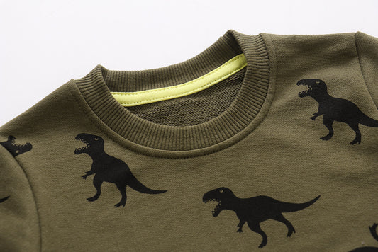 Boys Cartoon Cotton Crew Neck Sweater | Kids Knitwear