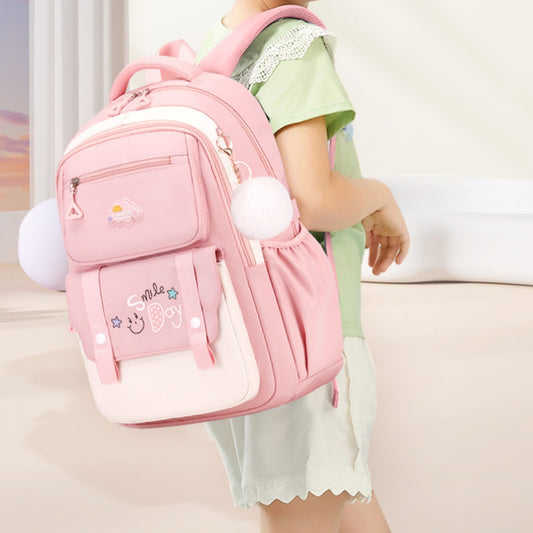 Girls Waterproof Oxford School Backpack – Spine Support, 4 Colours