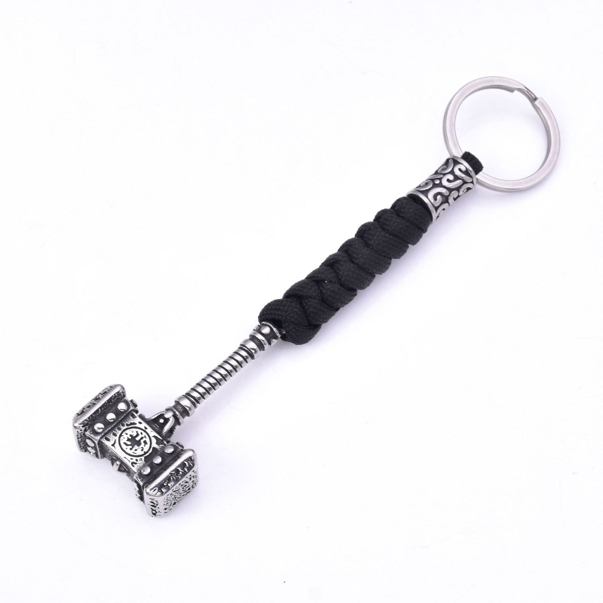 Handmade Woven Paracord Keychain | Steel Hammer Buckle | 7 Colours