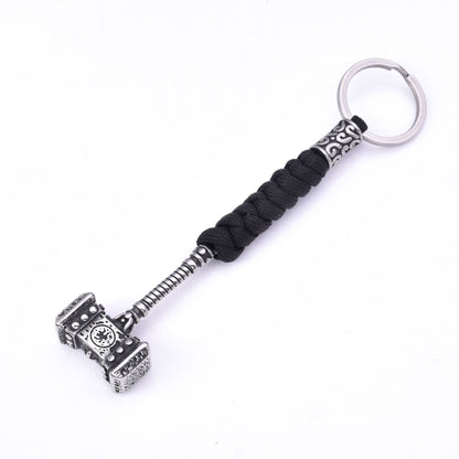 Handmade Woven Paracord Keychain | Steel Hammer Buckle | 7 Colours