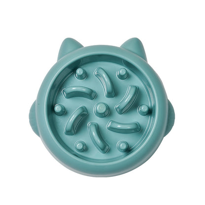 Slow Feeder Dog Bowl | Anti-Gulping Bone Pattern Puzzle Bowl