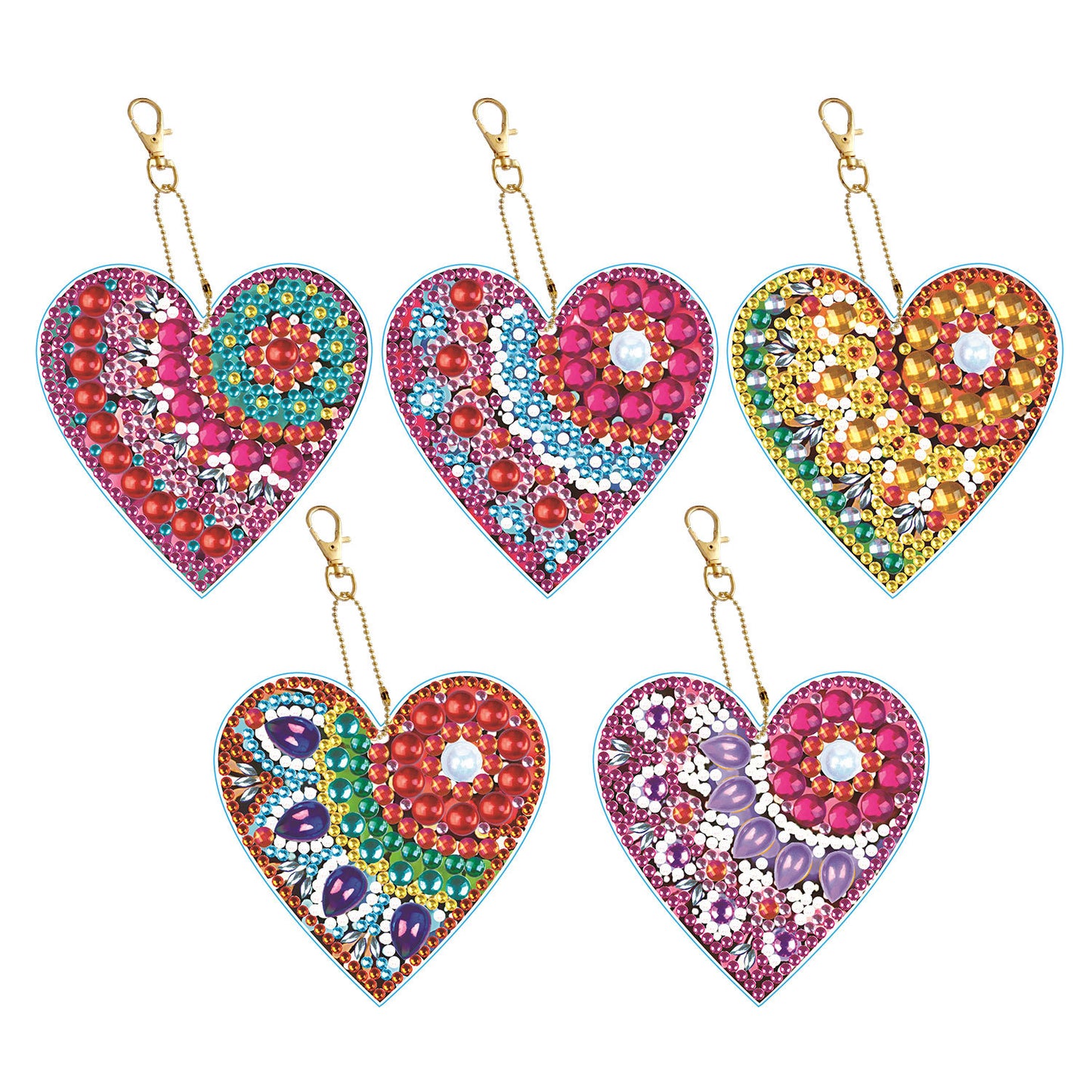 5D Diamond Painting Keychain | Double-Sided Handmade Charm | JP Collections
