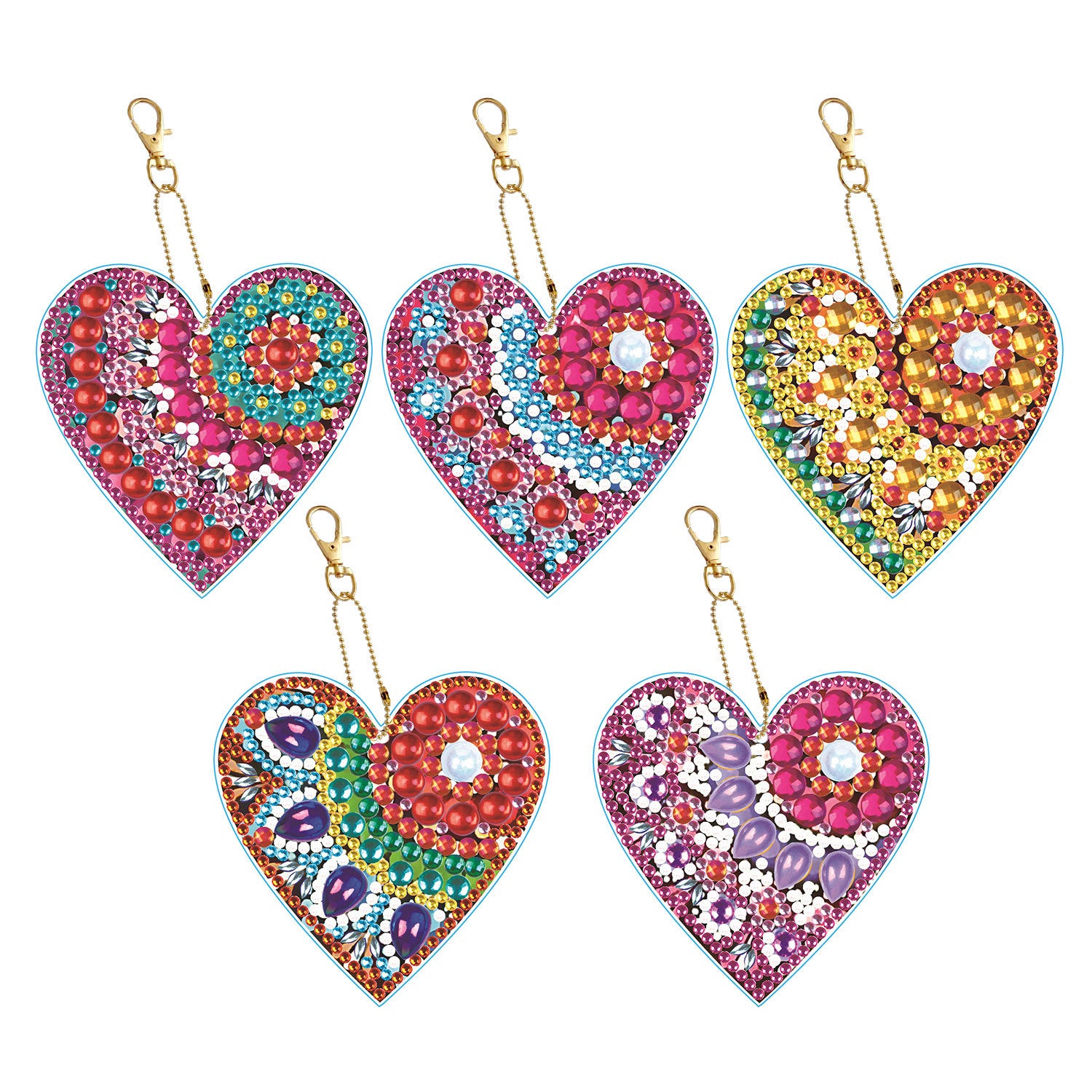 5D Diamond Painting Keychain | Double-Sided Handmade Charm | JP Collections