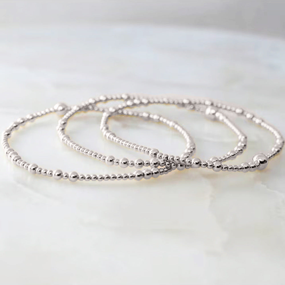 Geometric Stacking Bracelet | Elegant Stainless Steel Bangle for Women