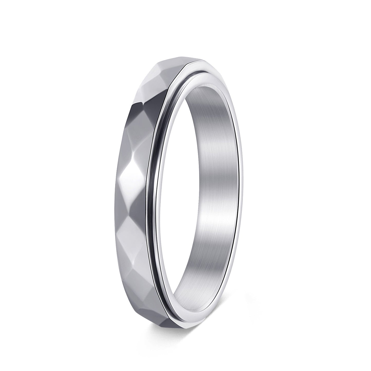 Diamond-Encrusted Stainless Steel Ring | Real Gold Plated Unisex Ring