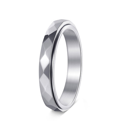 Diamond-Encrusted Stainless Steel Ring | Real Gold Plated Unisex Ring
