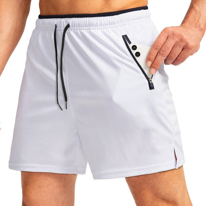 Men's Quick-Dry Running Shorts | Belt & Zipper Pocket Lightweight S-3XL