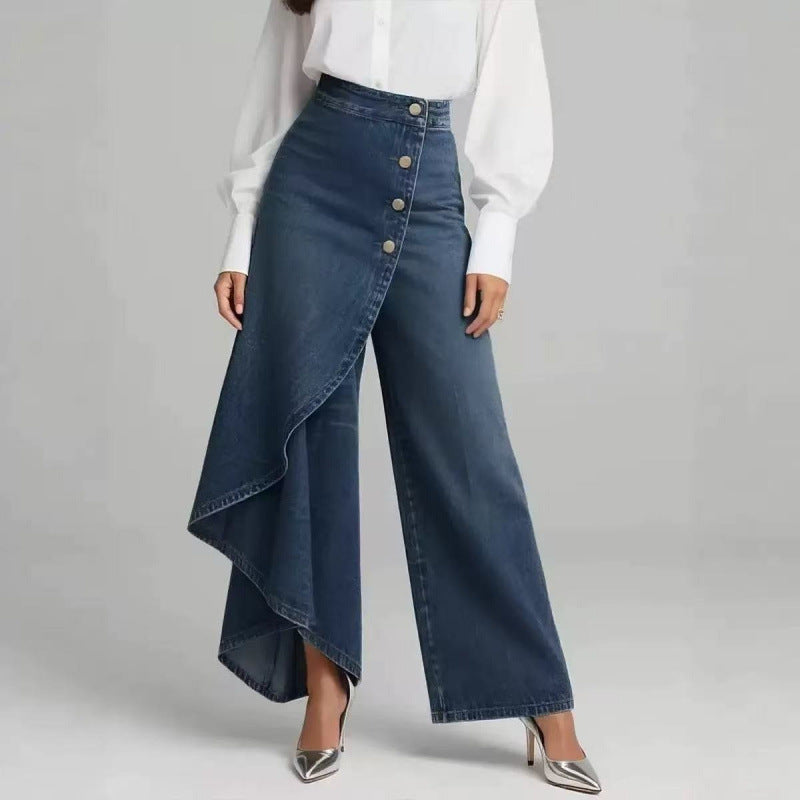Women's Ultra-Low Rise Straight-Leg Washed Jeans - 4 Colours, S-2XL