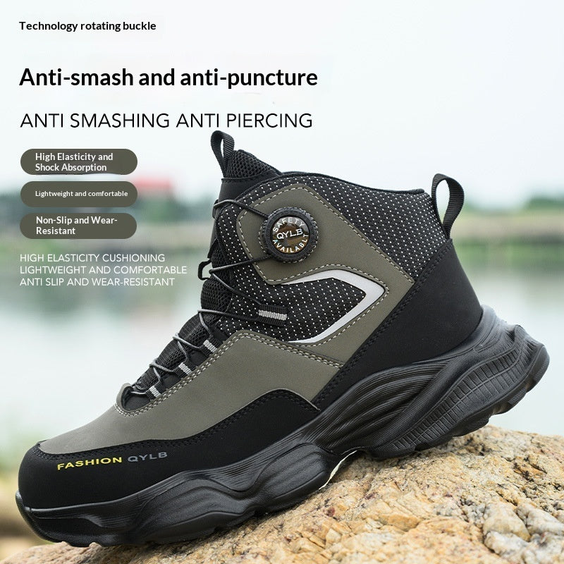 Men's Steel Toe Safety Boots – Microfibre Leather, Quick-Release Buckle | EU 36–48