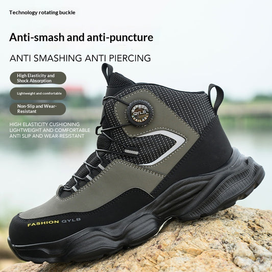 Men's Steel Toe Safety Boots – Microfibre Leather, Quick-Release Buckle | EU 36–48