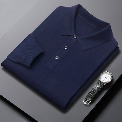 Men's Polo Neck Knitted Sweater | 10 Colours