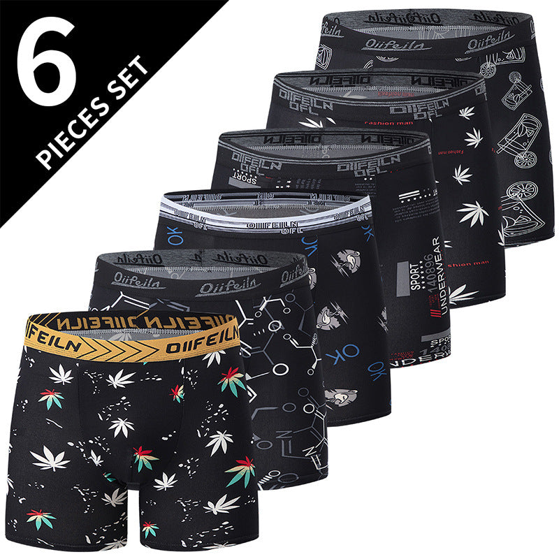 Men's Printed Boxer Briefs | 6-Piece Set | S–3XL