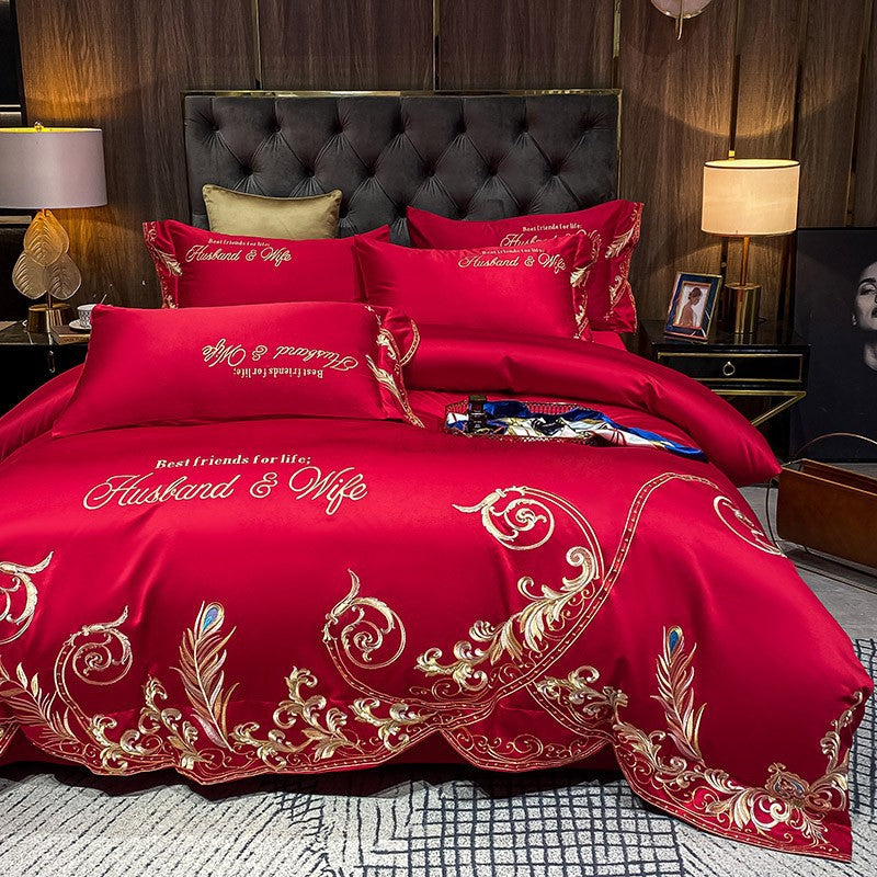 Cotton Jacquard Bedding Set | 4 Piece | 14 Colours