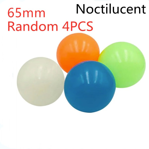 Sticky Wall Ball Stress Relief Toy - Glow Squish Ball for Kids and Adults