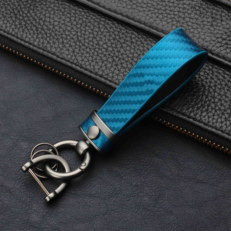 Leather & Zinc Alloy Keychain | Trendy Key Buckle Charm | 5 Colours