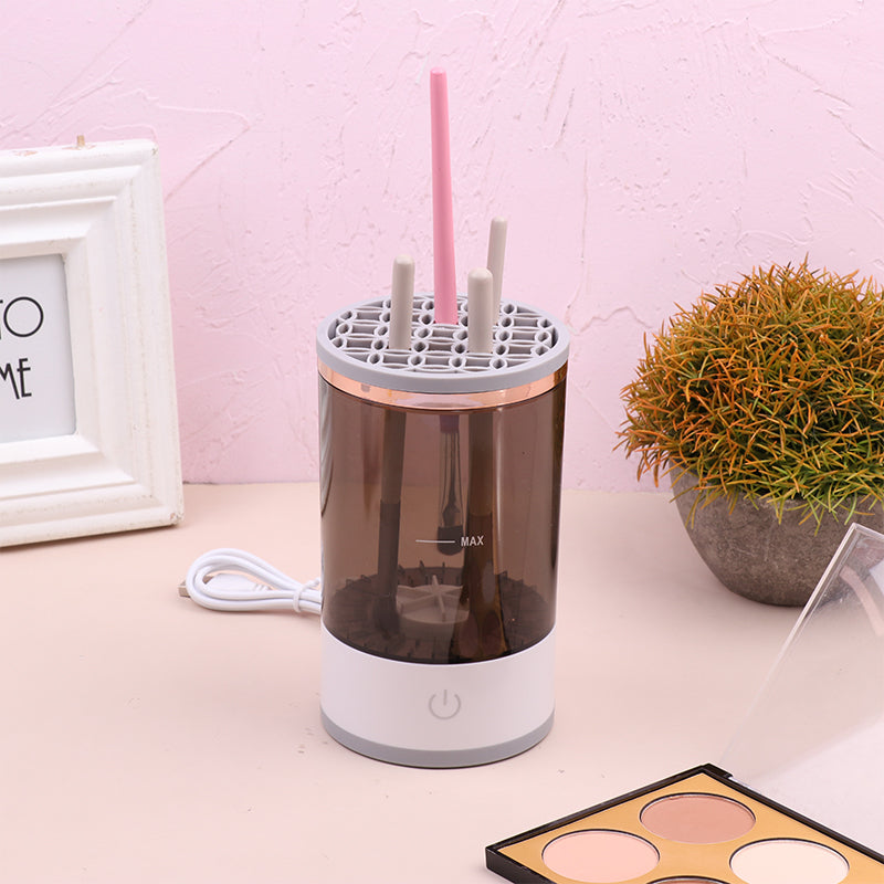 Electric Makeup Brush Cleaner — USB Rechargeable Automatic Brush Spinner & Dryer