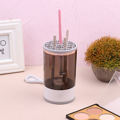 Electric Makeup Brush Cleaner — USB Rechargeable Automatic Brush Spinner & Dryer