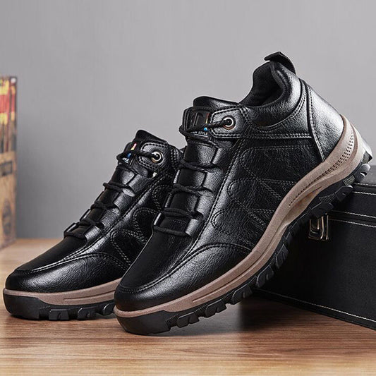 Men's PU Leather Casual Lace-Up Shoes - Business Leisure Travel Outdoor