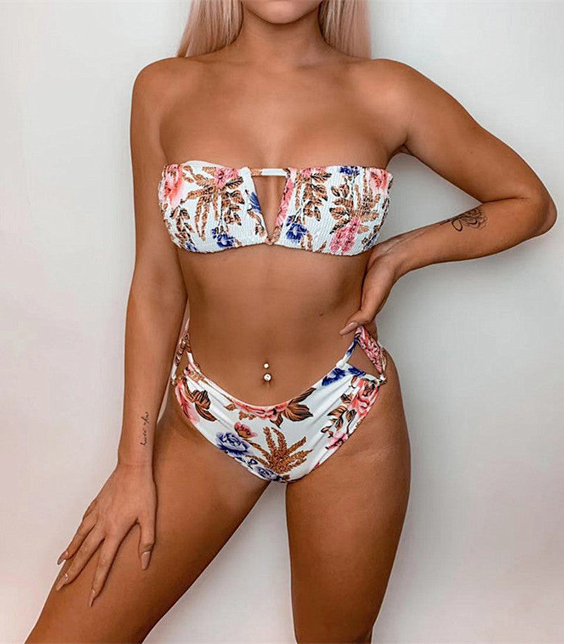 Women's Stretchy Nylon Bikini Set | Two-Piece Swimwear