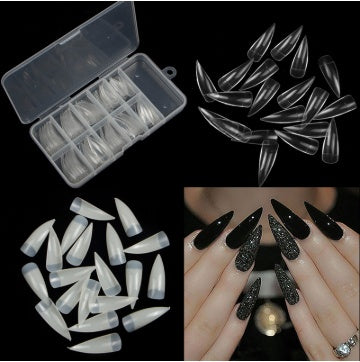 100-Piece Stiletto Nail Tips – Long Pointed Extensions