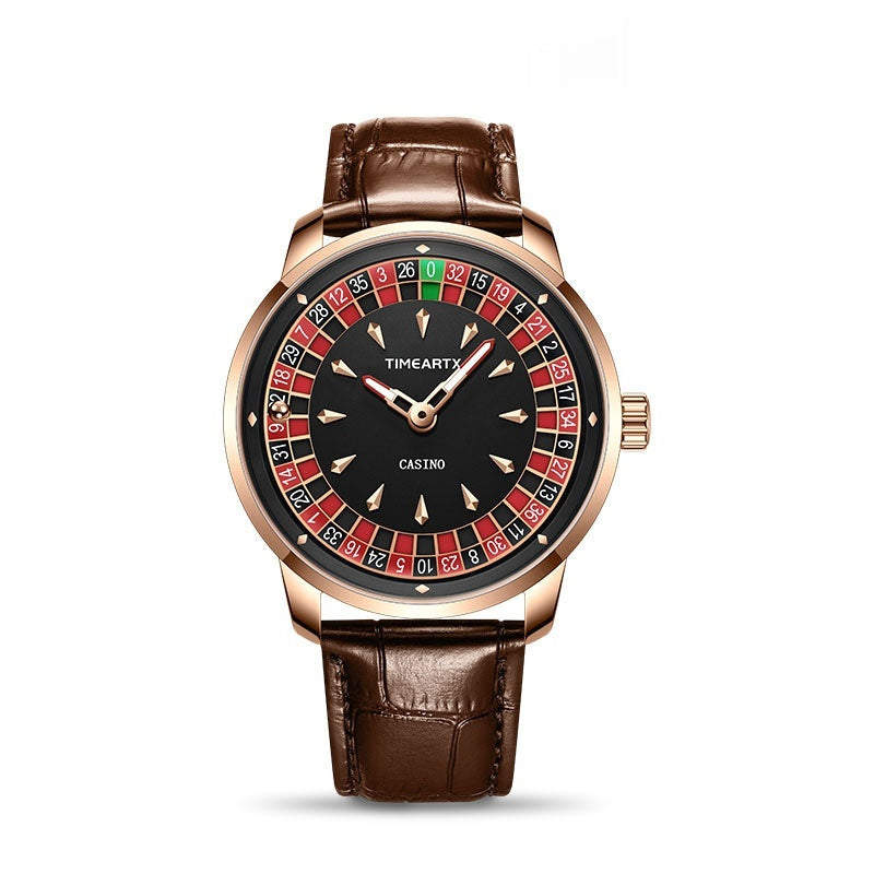 Men's Luminous Waterproof Quartz Watch – Rose Gold & Silver