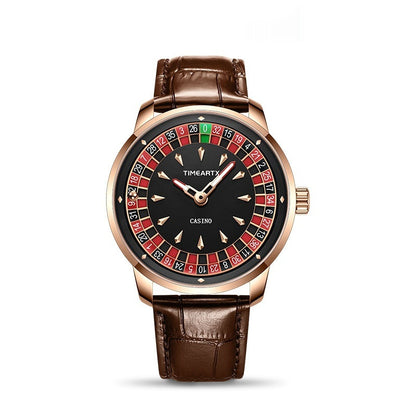 Men's Luminous Waterproof Quartz Watch – Rose Gold & Silver