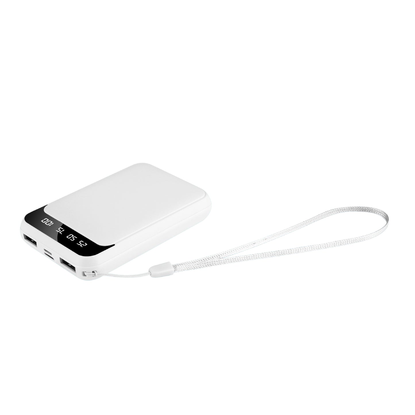 Mirror Finish Power Bank with LCD Display – 10000mAh Pink, White, Blue & Black
