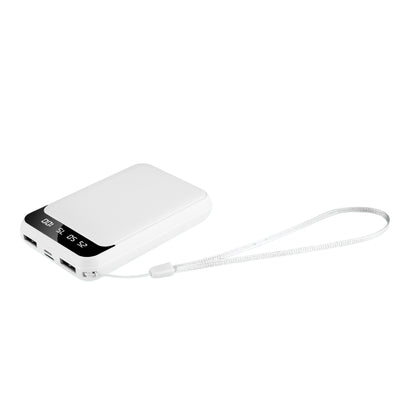 Mirror Finish Power Bank with LCD Display – 10000mAh Pink, White, Blue & Black