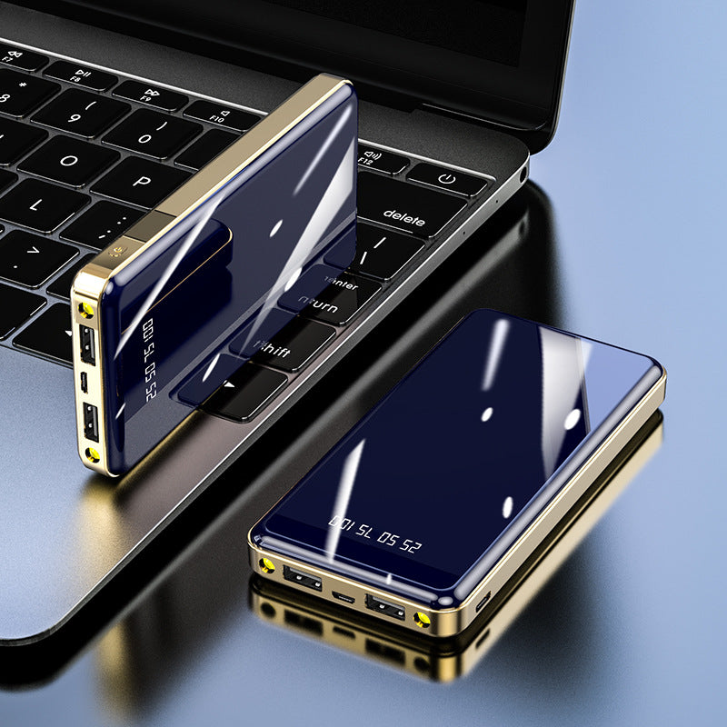 Slim 20,000mAh Power Bank – Mirror Digital Display Portable Charger 5 Colours