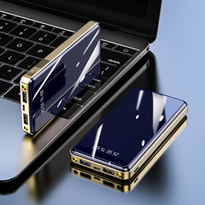 Slim 20,000mAh Power Bank – Mirror Digital Display Portable Charger 5 Colours
