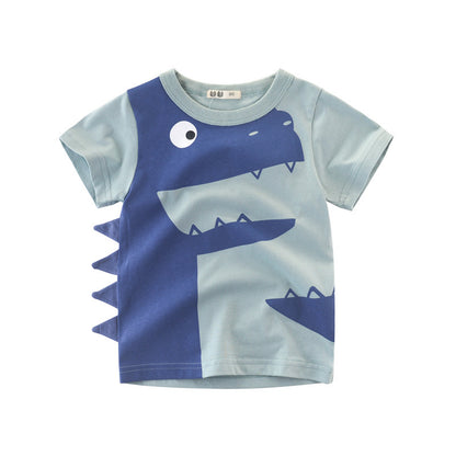 Boys' Short Sleeve Cotton T-Shirt | 100% Pure Cotton, Summer Top