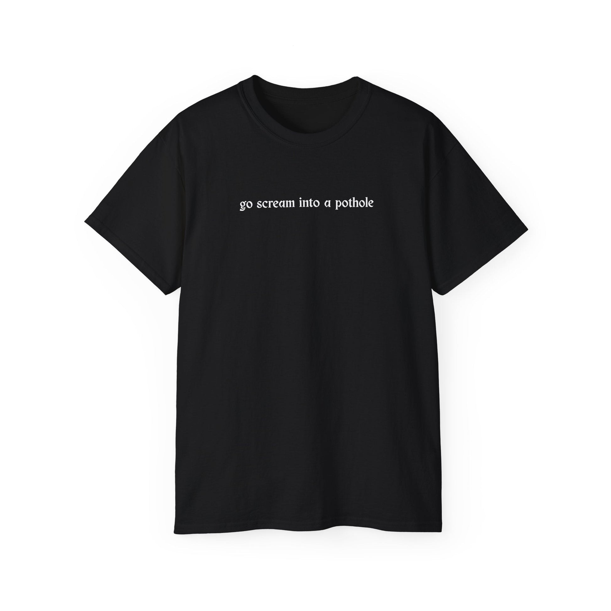 Loose Fit Round Neck Printed T-Shirt Black | Unisex Casual Tee